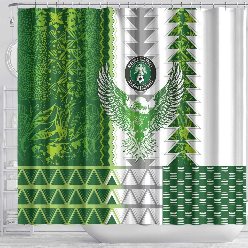Nigeria National Football Shower Curtain Naija Super Eagles - Wonder Print Shop