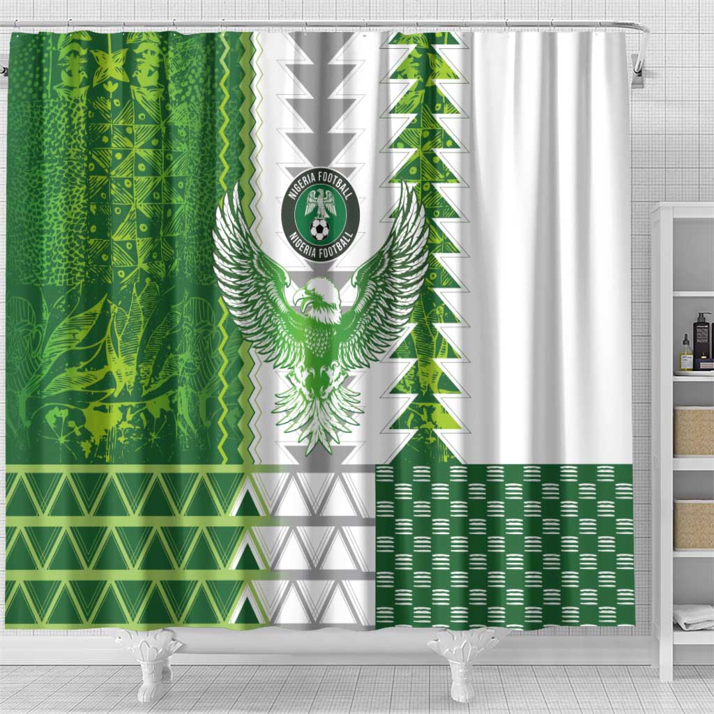 Nigeria National Football Shower Curtain Naija Super Eagles - Wonder Print Shop