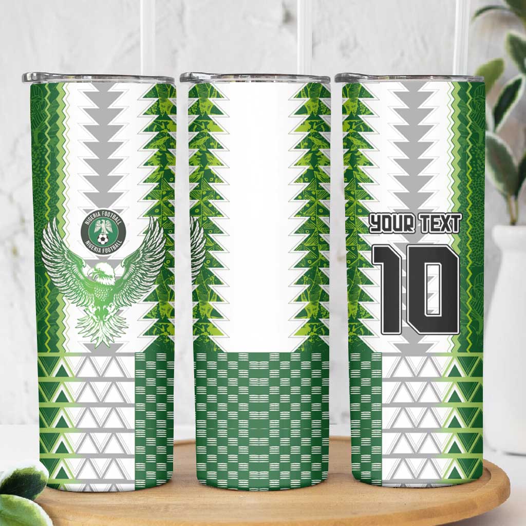 Custom Nigeria National Football Skinny Tumbler Naija Super Eagles - Wonder Print Shop