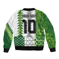Custom Nigeria National Football Sleeve Zip Bomber Jacket Naija Super Eagles - Wonder Print Shop