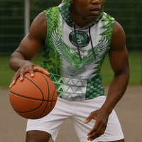 Custom Nigeria National Football Sleeveless Hoodie Naija Super Eagles - Wonder Print Shop