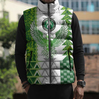 Custom Nigeria National Football Sleeveless Puffer Jacket Naija Super Eagles - Wonder Print Shop