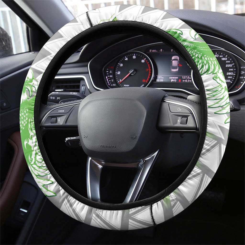 Nigeria National Football Steering Wheel Cover Naija Super Eagles - Wonder Print Shop