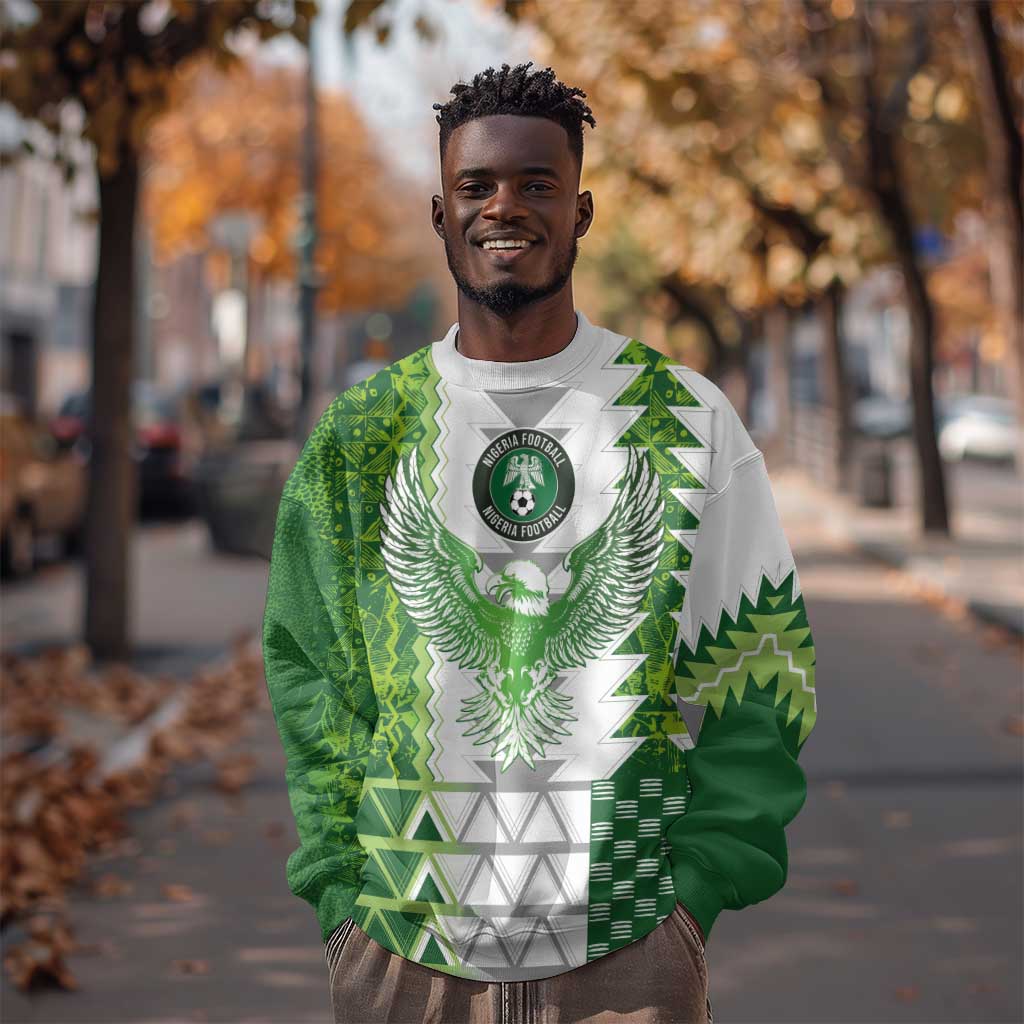 Custom Nigeria National Football Sweatshirt Naija Super Eagles - Wonder Print Shop