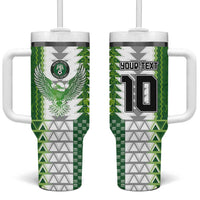 Custom Nigeria National Football Tumbler With Handle Naija Super Eagles - Wonder Print Shop