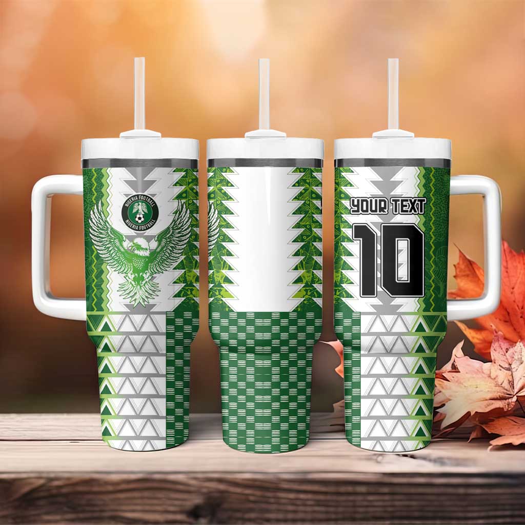 Custom Nigeria National Football Tumbler With Handle Naija Super Eagles - Wonder Print Shop