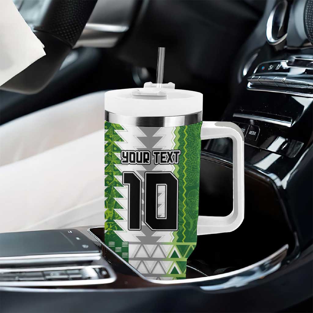 Custom Nigeria National Football Tumbler With Handle Naija Super Eagles - Wonder Print Shop