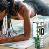 Custom Nigeria National Football Tumbler With Handle Naija Super Eagles - Wonder Print Shop