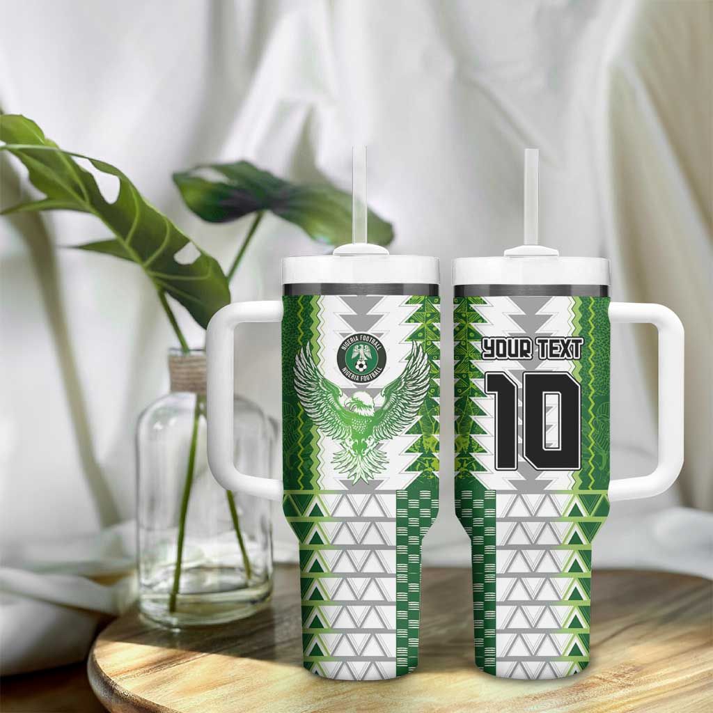 Custom Nigeria National Football Tumbler With Handle Naija Super Eagles - Wonder Print Shop