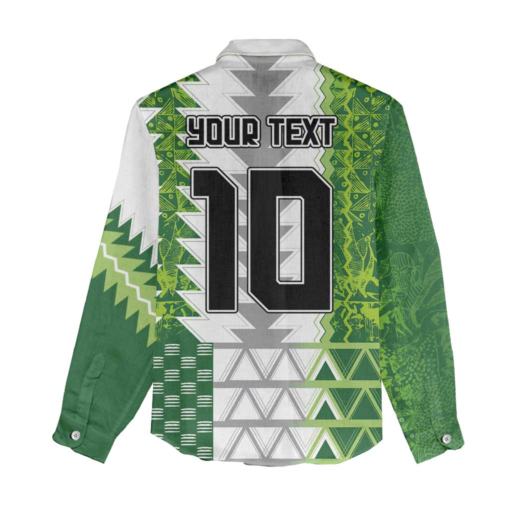 Custom Nigeria National Football Women Casual Shirt Naija Super Eagles - Wonder Print Shop