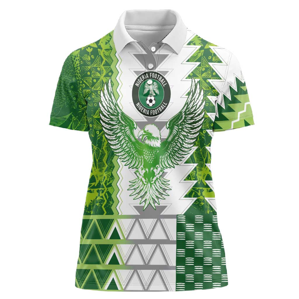 Custom Nigeria National Football Women Polo Shirt Naija Super Eagles - Wonder Print Shop
