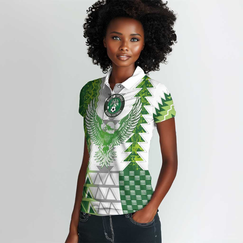Custom Nigeria National Football Women Polo Shirt Naija Super Eagles - Wonder Print Shop