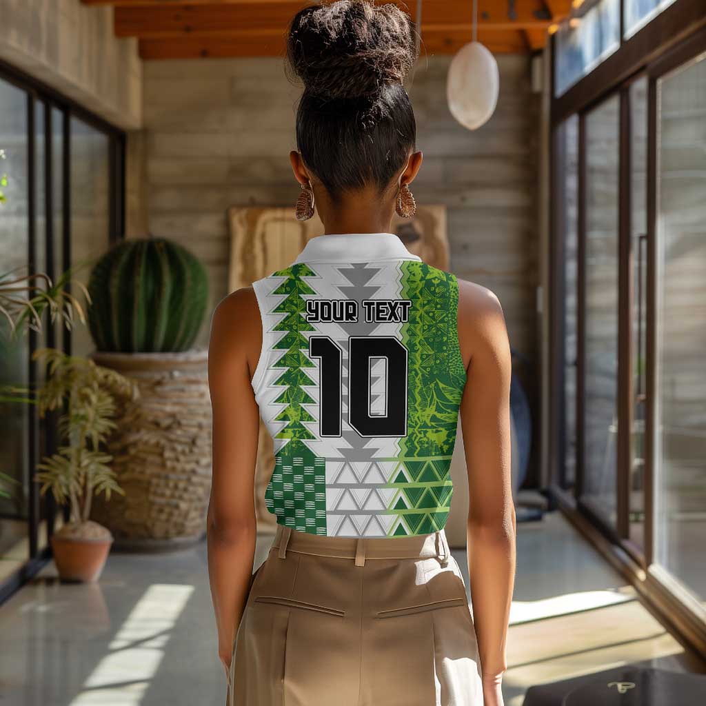 Custom Nigeria National Football Women Sleeveless Polo Shirt Naija Super Eagles - Wonder Print Shop