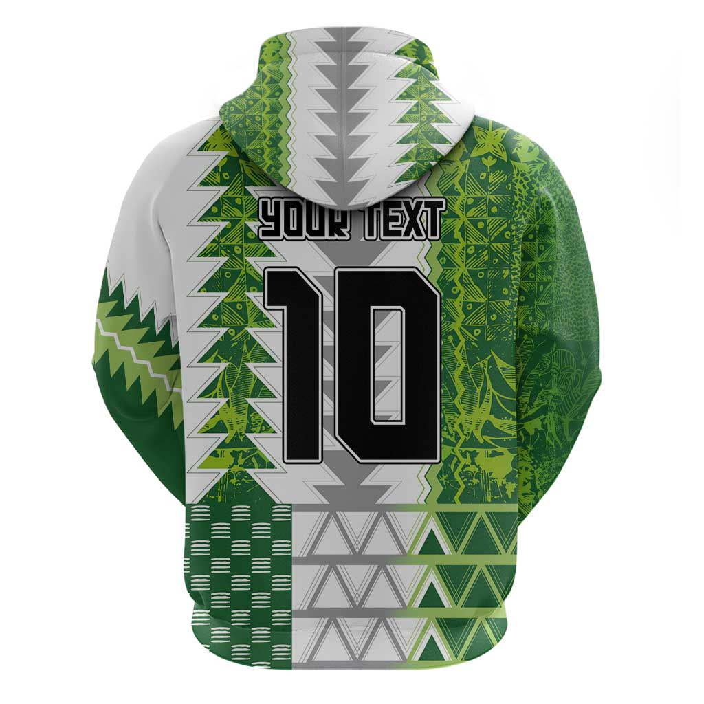 Custom Nigeria National Football Zip Hoodie Naija Super Eagles - Wonder Print Shop
