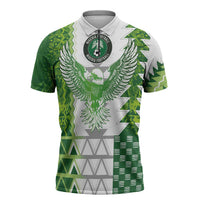 Custom Nigeria National Football Zipper Polo Shirt Naija Super Eagles - Wonder Print Shop