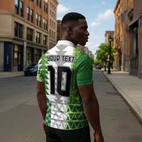 Custom Nigeria National Football Zipper Polo Shirt Naija Super Eagles - Wonder Print Shop
