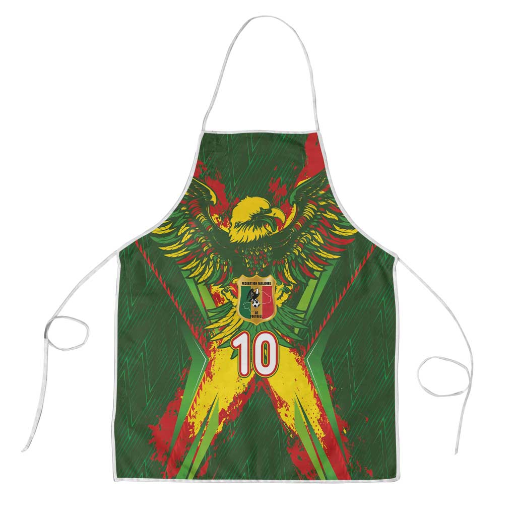 Custom Mali National Football Apron Grunge Les Aigles Sporty Style - Wonder Print Shop