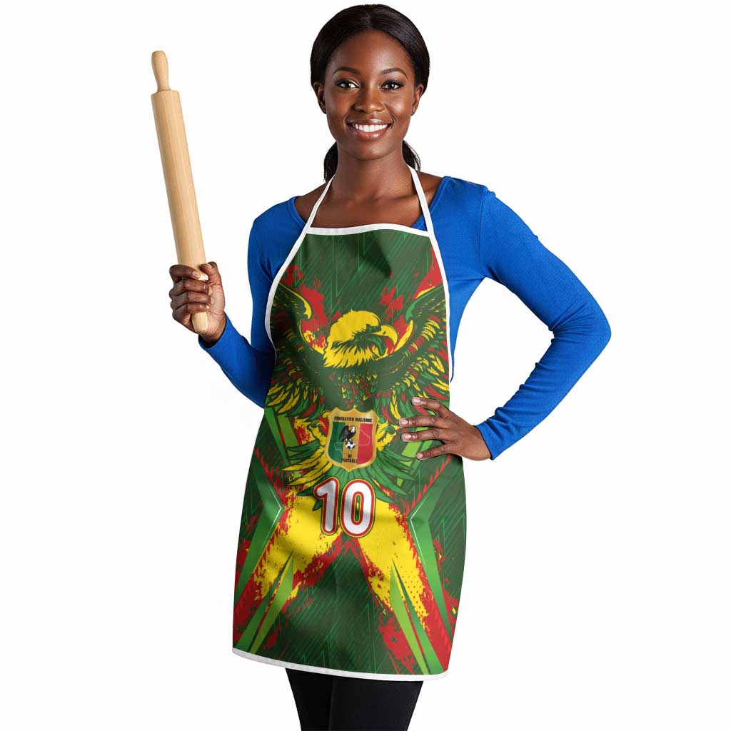 Custom Mali National Football Apron Grunge Les Aigles Sporty Style - Wonder Print Shop
