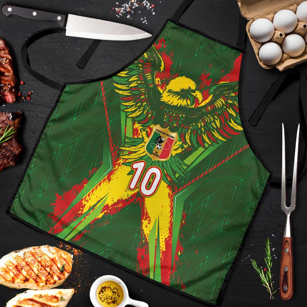 Custom Mali National Football Apron Grunge Les Aigles Sporty Style - Wonder Print Shop