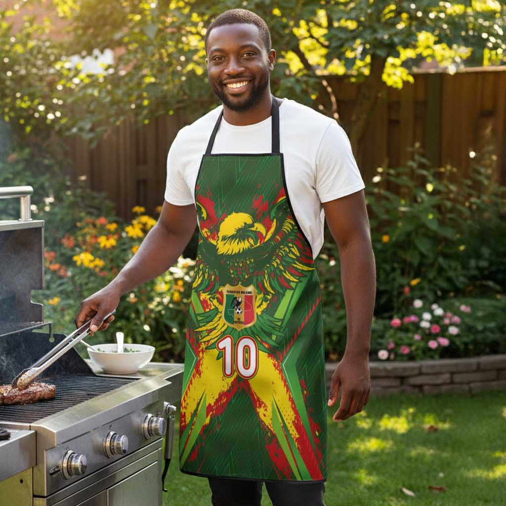 Custom Mali National Football Apron Grunge Les Aigles Sporty Style - Wonder Print Shop