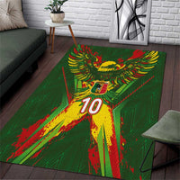 Custom Mali National Football Area Rug Grunge Les Aigles Sporty Style - Wonder Print Shop