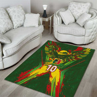 Custom Mali National Football Area Rug Grunge Les Aigles Sporty Style - Wonder Print Shop