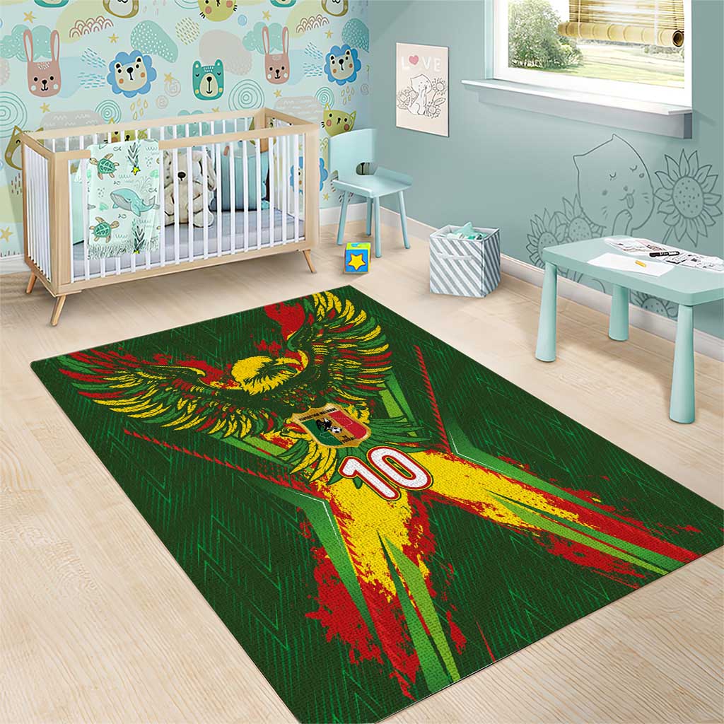 Custom Mali National Football Area Rug Grunge Les Aigles Sporty Style - Wonder Print Shop