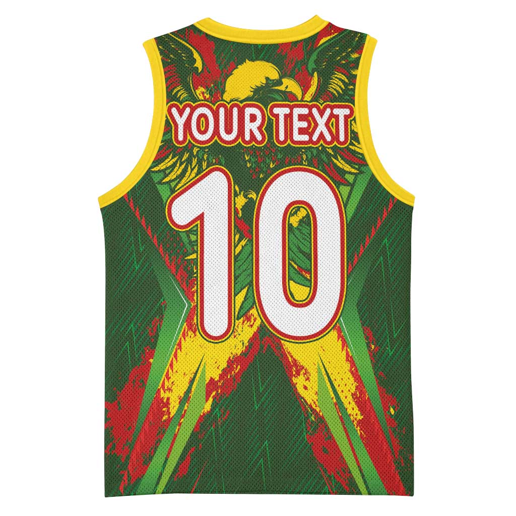 Custom Mali National Football Basketball Jersey Grunge Les Aigles Sporty Style - Wonder Print Shop