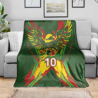 Custom Mali National Football Blanket Grunge Les Aigles Sporty Style - Wonder Print Shop