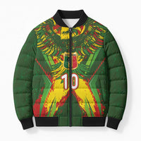 Custom Mali National Football Bomber Puffer Jacket Grunge Les Aigles Sporty Style - Wonder Print Shop