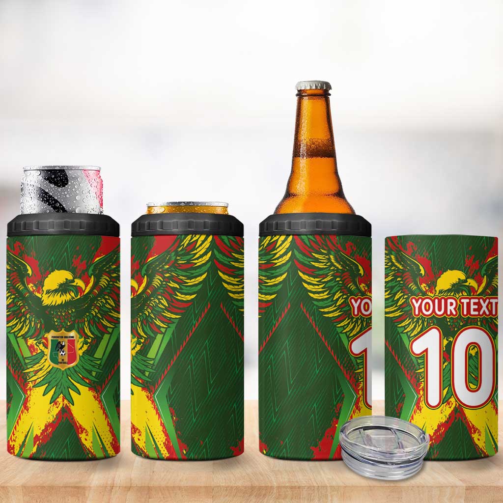 Custom Mali National Football 4 in 1 Can Cooler Tumbler Grunge Les Aigles Sporty Style - Wonder Print Shop