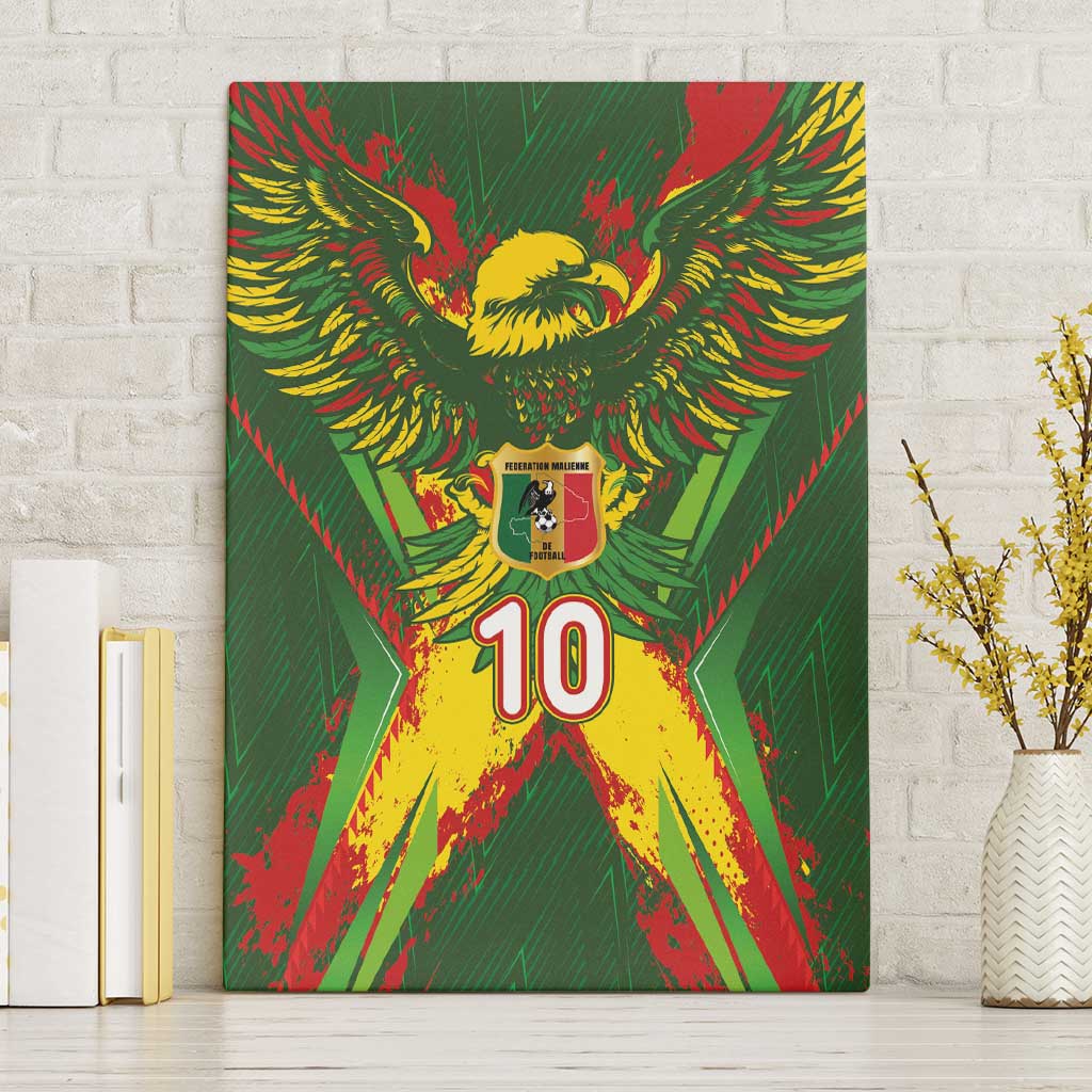 Custom Mali National Football Canvas Wall Art Grunge Les Aigles Sporty Style - Wonder Print Shop