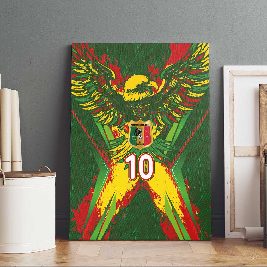 Custom Mali National Football Canvas Wall Art Grunge Les Aigles Sporty Style - Wonder Print Shop