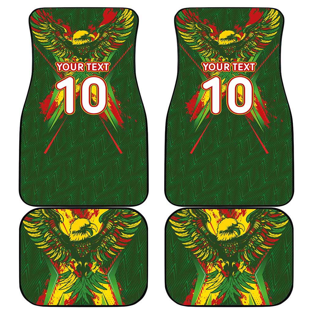 Custom Mali National Football Car Mats Grunge Les Aigles Sporty Style - Wonder Print Shop