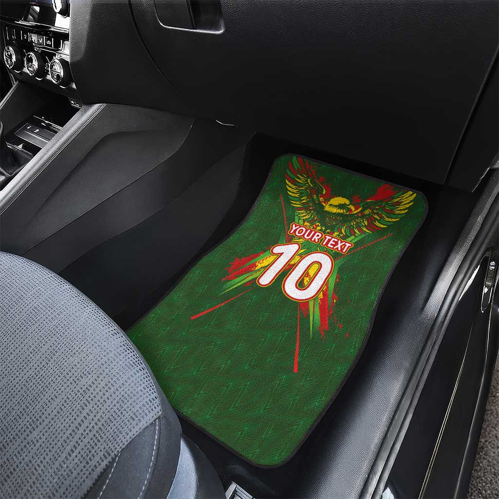 Custom Mali National Football Car Mats Grunge Les Aigles Sporty Style - Wonder Print Shop