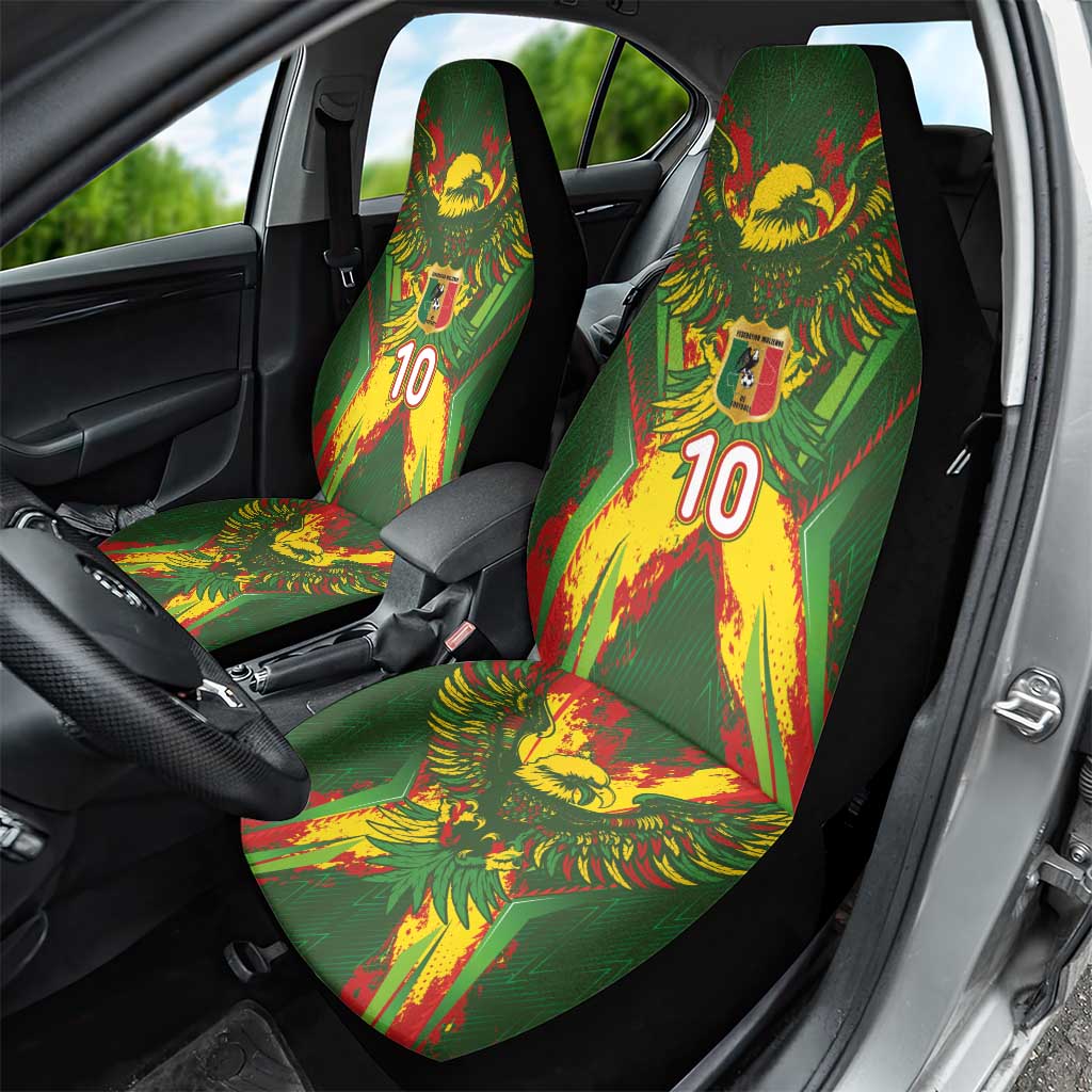 Custom Mali National Football Car Seat Cover Grunge Les Aigles Sporty Style - Wonder Print Shop