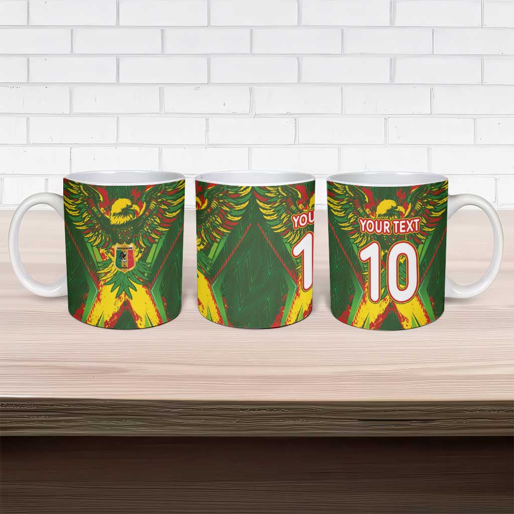 Custom Mali National Football Ceramic Mug Grunge Les Aigles Sporty Style - Wonder Print Shop
