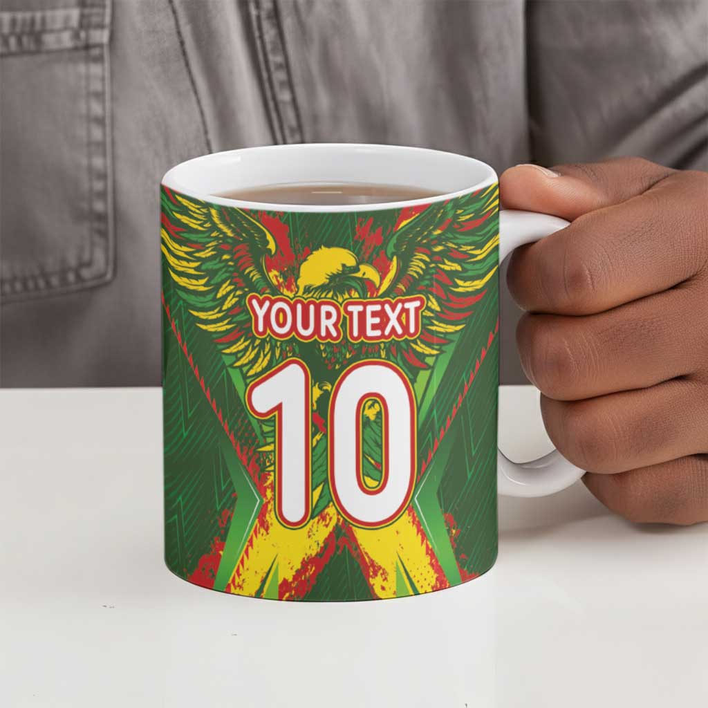 Custom Mali National Football Ceramic Mug Grunge Les Aigles Sporty Style - Wonder Print Shop