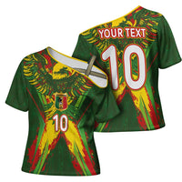 Custom Mali National Football Cross Shoulder Shirt Grunge Les Aigles Sporty Style - Wonder Print Shop
