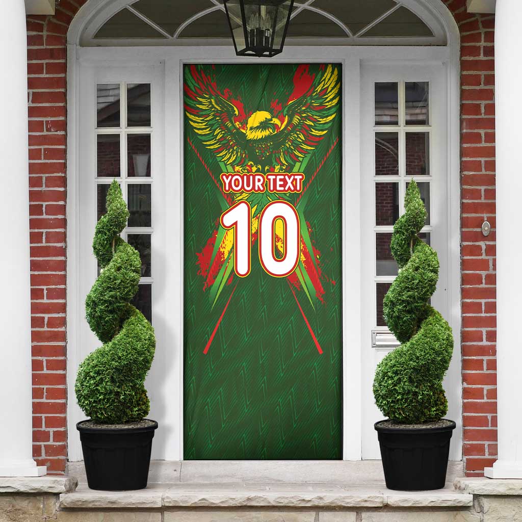 Custom Mali National Football Door Cover Grunge Les Aigles Sporty Style - Wonder Print Shop