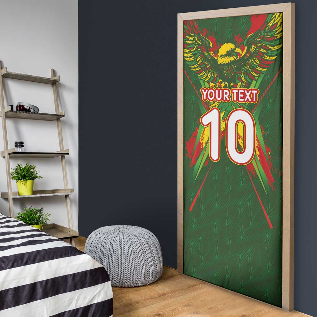 Custom Mali National Football Door Cover Grunge Les Aigles Sporty Style - Wonder Print Shop
