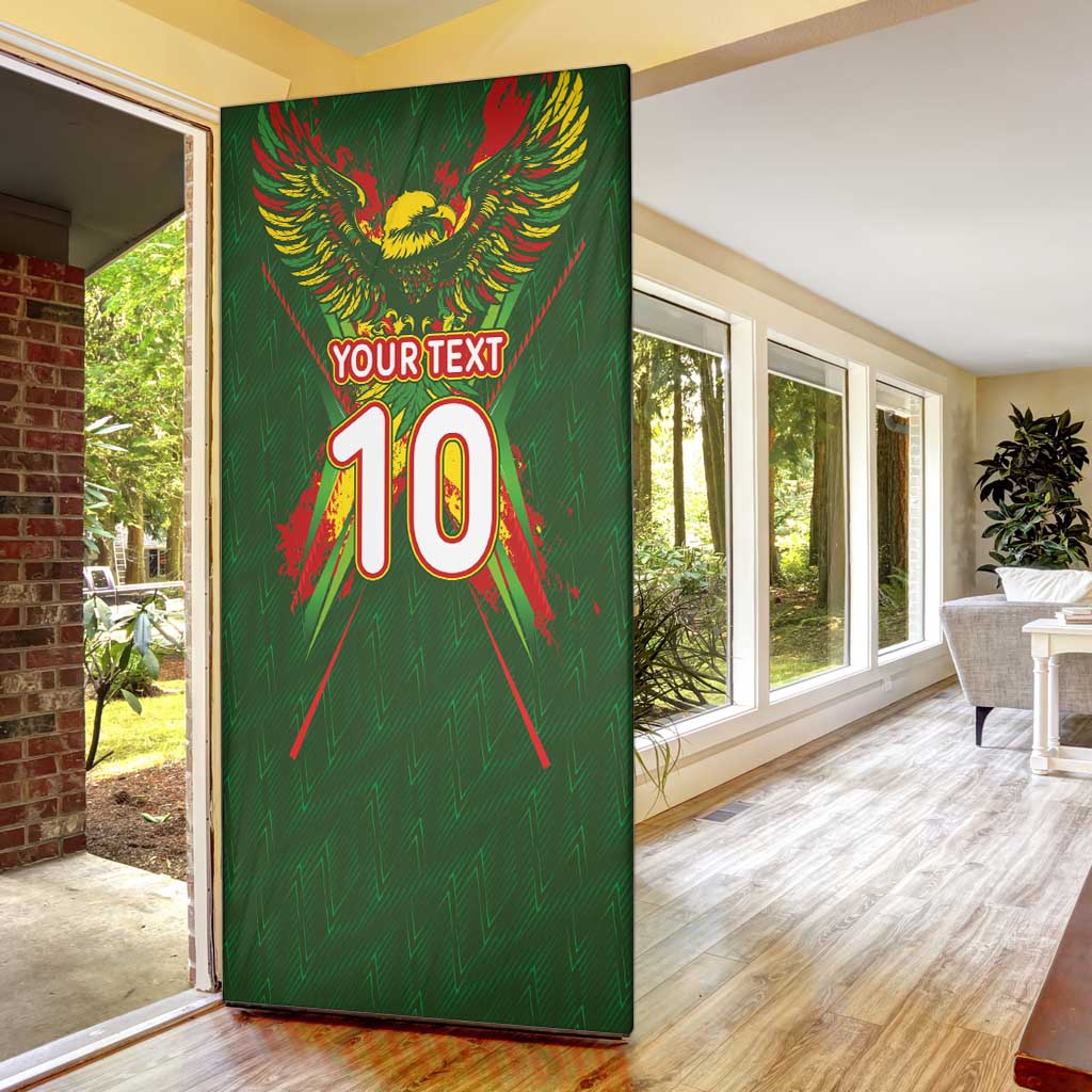 Custom Mali National Football Door Cover Grunge Les Aigles Sporty Style - Wonder Print Shop