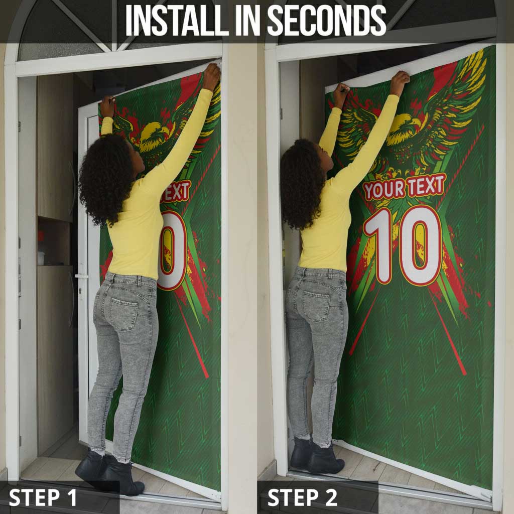 Custom Mali National Football Door Cover Grunge Les Aigles Sporty Style - Wonder Print Shop