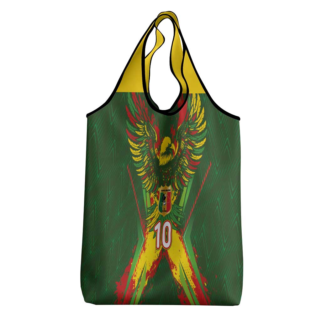 Custom Mali National Football Grocery Bag Grunge Les Aigles Sporty Style - Wonder Print Shop