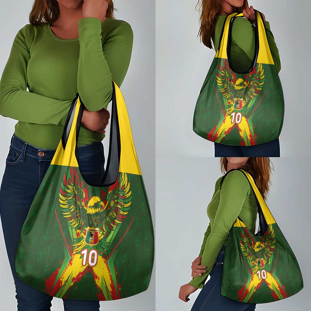 Custom Mali National Football Grocery Bag Grunge Les Aigles Sporty Style - Wonder Print Shop