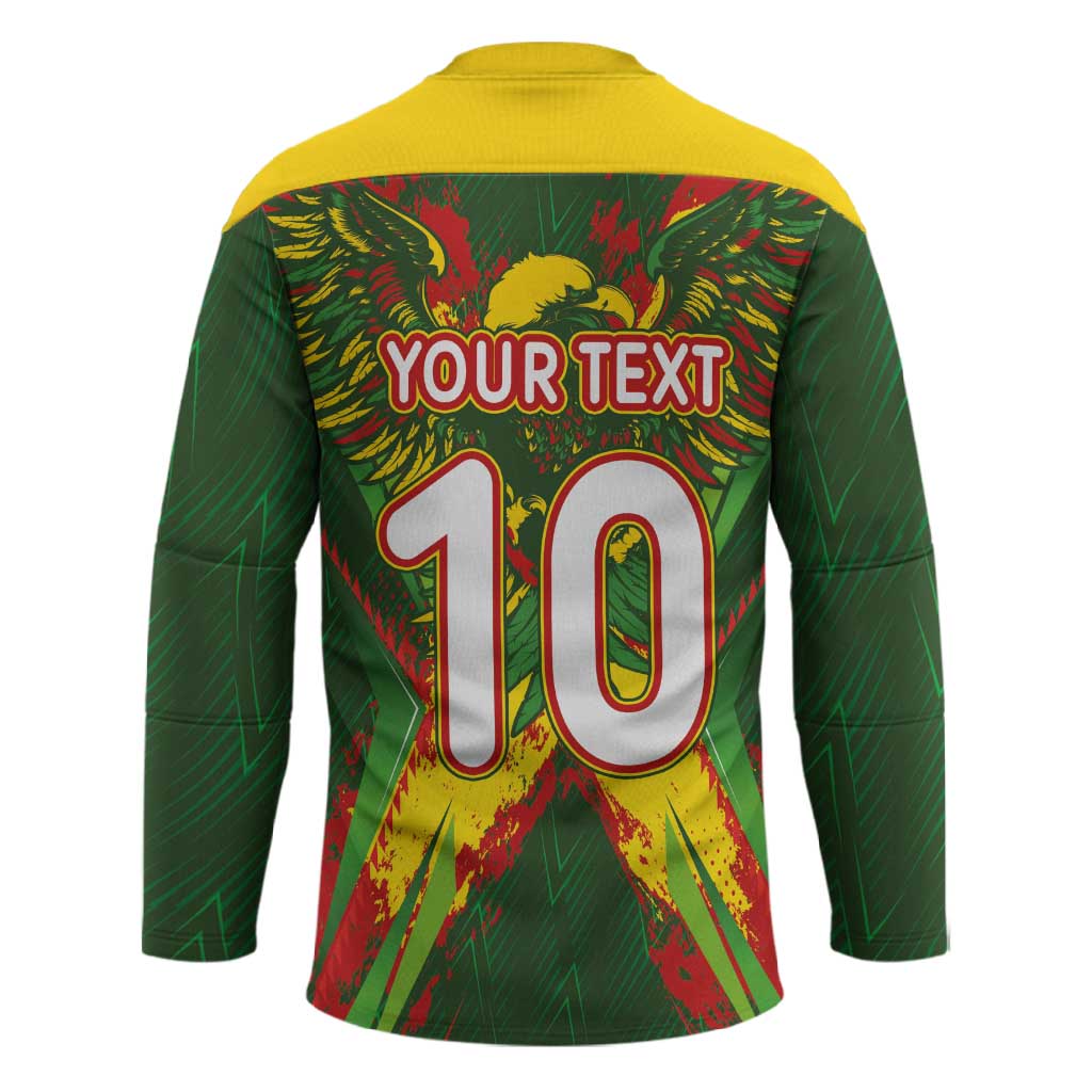 Custom Mali National Football Hockey Jersey Grunge Les Aigles Sporty Style - Wonder Print Shop