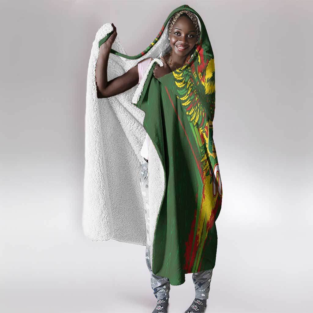 Custom Mali National Football Hooded Blanket Grunge Les Aigles Sporty Style - Wonder Print Shop