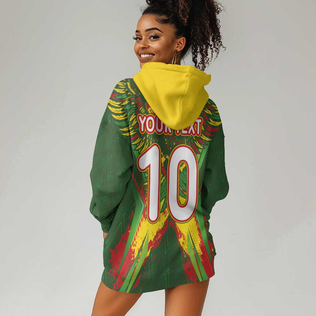 Custom Mali National Football Hoodie Dress Grunge Les Aigles Sporty Style - Wonder Print Shop