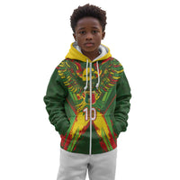 Custom Mali National Football Kid Hoodie Grunge Les Aigles Sporty Style - Wonder Print Shop