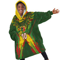 Custom Mali National Football Kid Wearable Blanket Hoodie Grunge Les Aigles Sporty Style - Wonder Print Shop